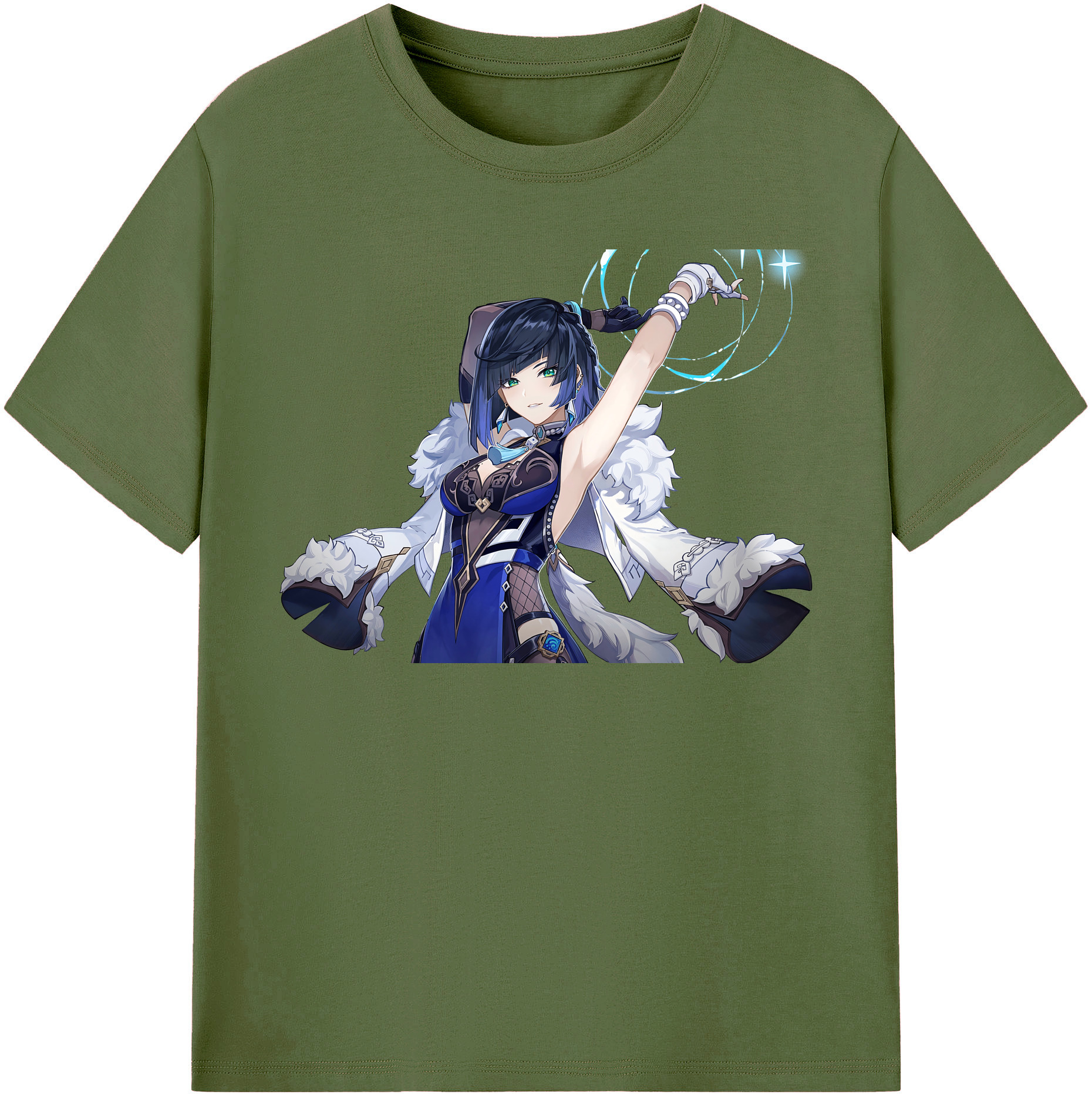 げんし神 夜兰 やらん genshin Yaran 綿100％半袖Tシャツ（フロントプリント）